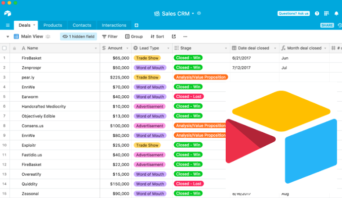 Создание CRM на airtable - https://bigdataschool.ru