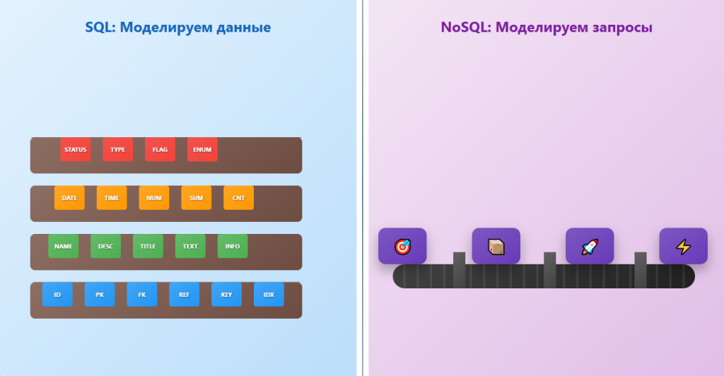 подходы к моделированию в SQL и NoSQL