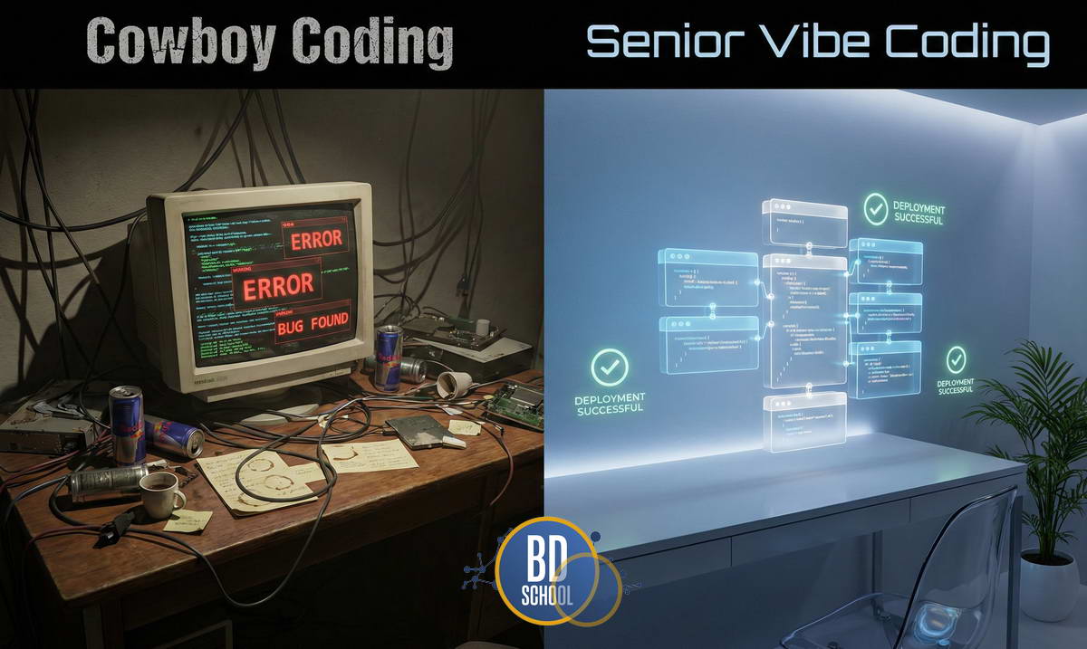 Различия подходов Вайб кодинга для новичков и опытных