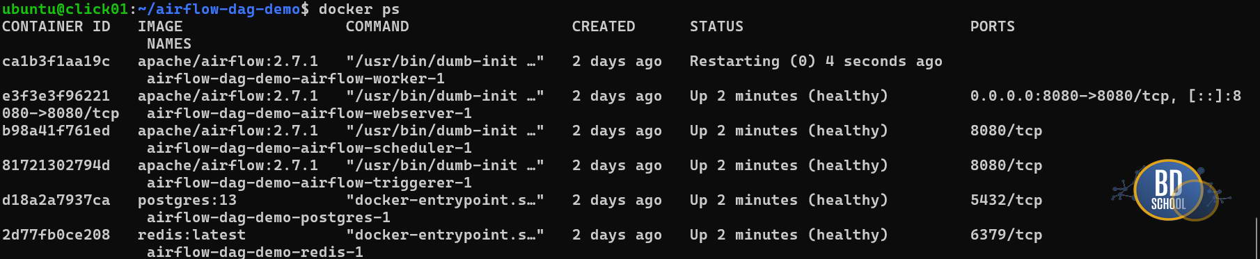 Started apache airflow DAG