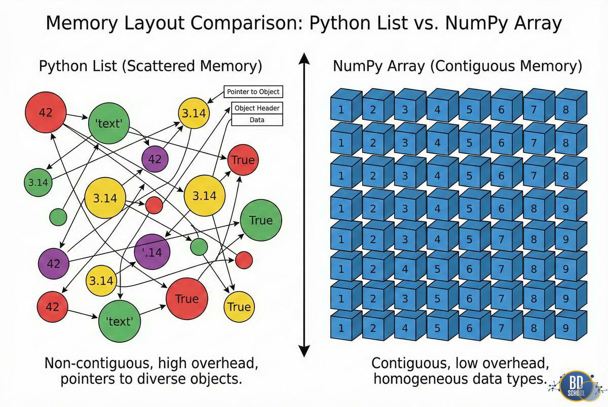contiguous memory layout in Numpy