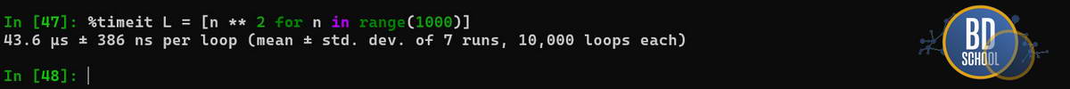 магические команда %timeit для отслеживания времени исполнения комнад в ipython