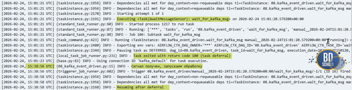 Dag Triggerer sensor Airflow