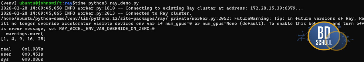 Как запустить Python задачу на кластере с Ray на WSL или Ubuntu в venv