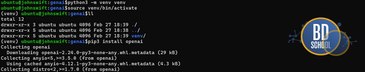 Настройка виртуально среды для Python venv для Ubuntu или WSL