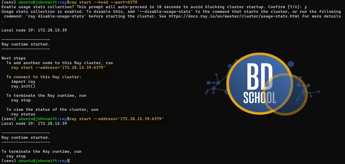 Как Запустить(установить) на ноутбуке с WSL локально кластер Ray