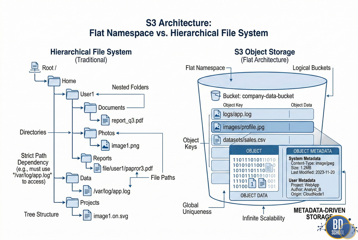 Сравнение S3 хранилища с файловым хранилищем