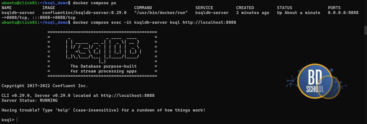 kafka sqldb console for streaming and querying