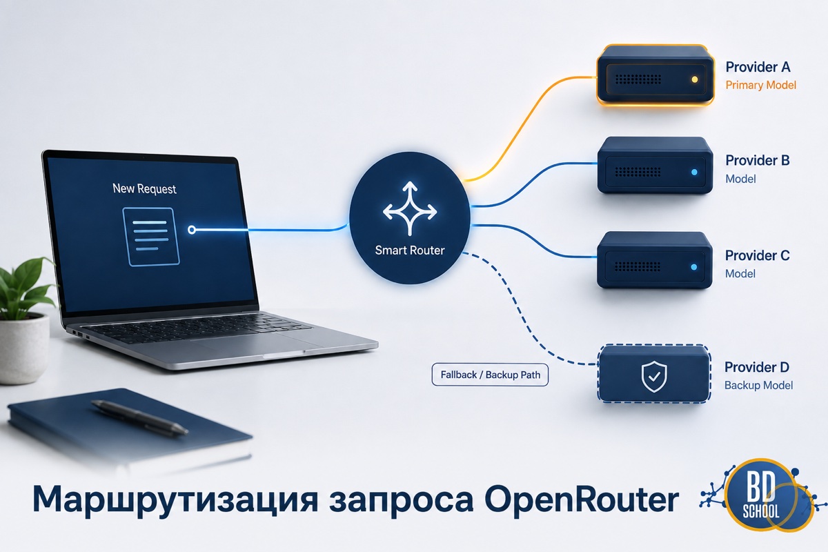 Маршрутизация запроса OpenRouter между провайдерами и резервной моделью - практическое пособие от "Школы Больших Данных"