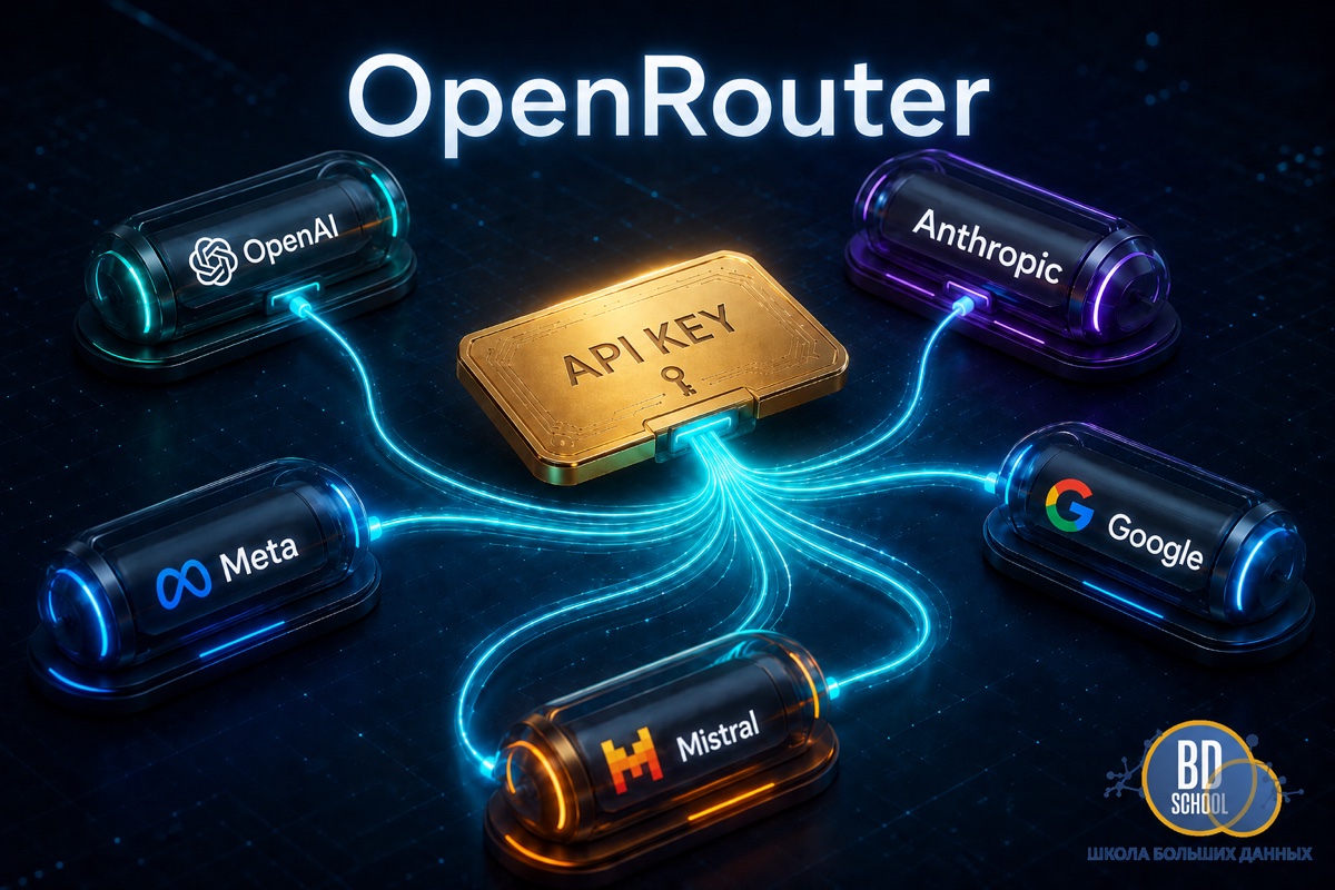 Схема старта с OpenRouter: один ключ и первый ответ модели - цикл практических статей по импортозамещению