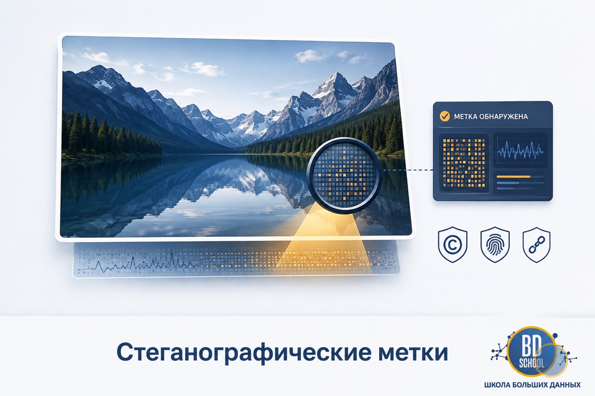 Такие метки используются для подтверждения происхождения контента, отслеживания копий, защиты авторских прав и маркировки материалов, созданных или изменённых ИИ. В отличие от обычного водяного знака, стеганографическая метка обычно не видна пользователю и обнаруживается только специальными алгоритмами.
