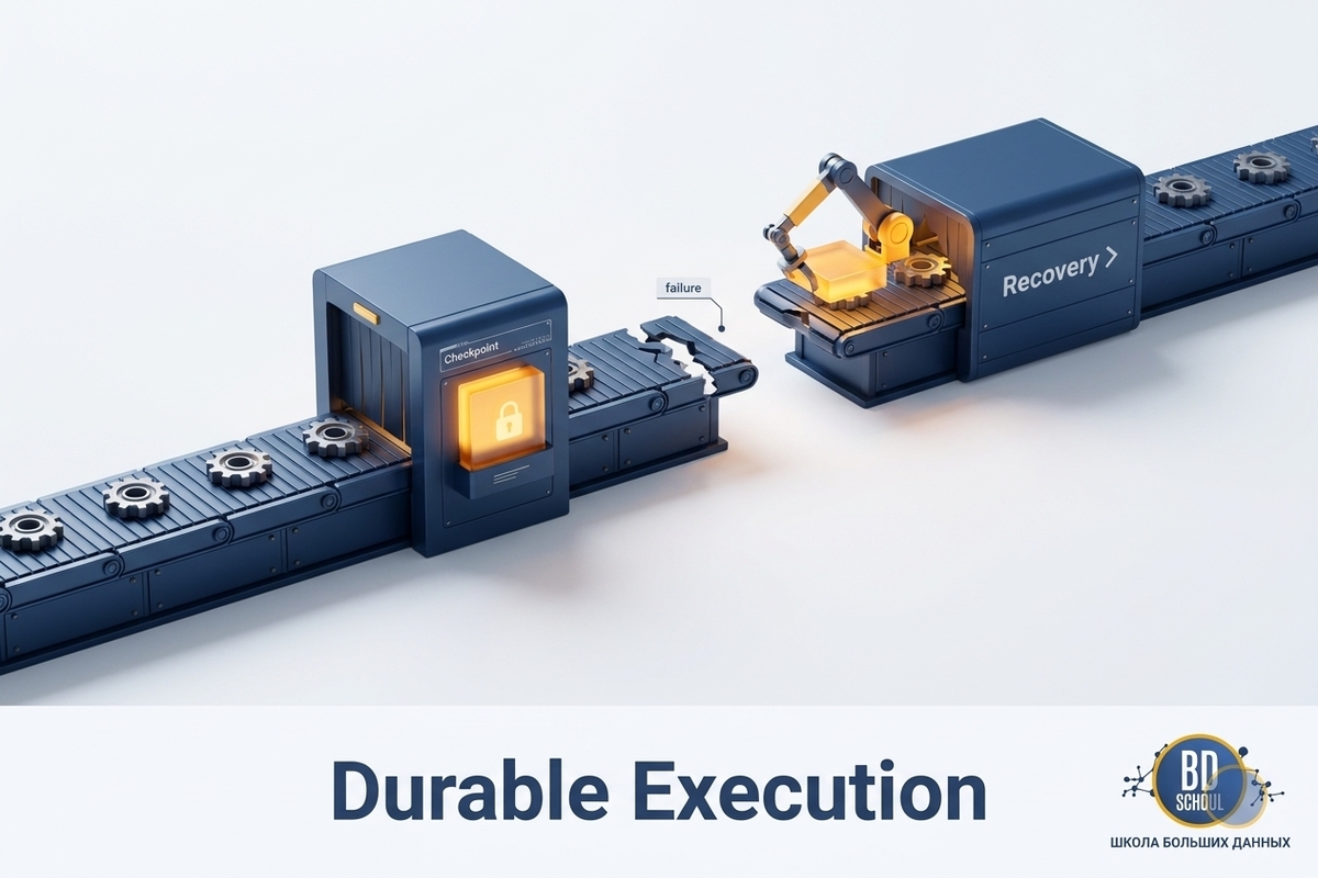 Durable execution как восстановление workflow ровно с места сбоя без повторения шагов