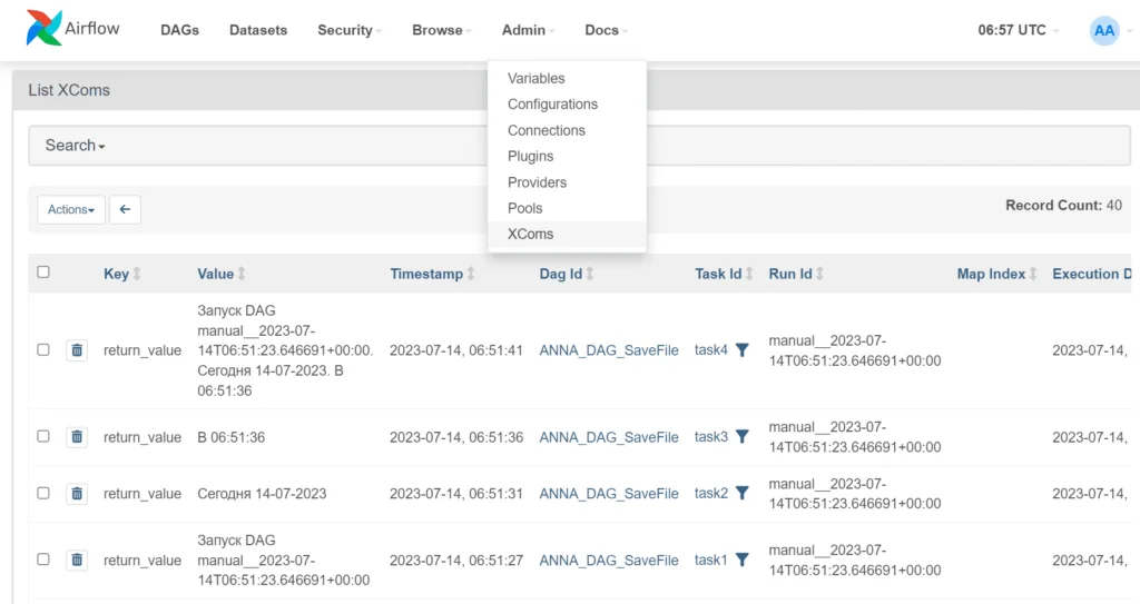XCom GUI AirFlow