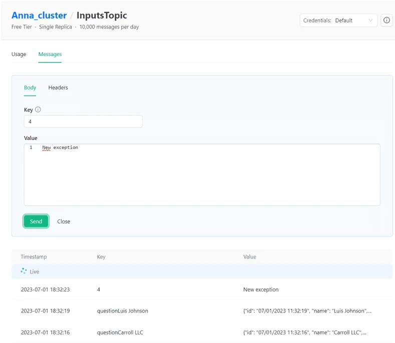 GUI Kafka Upstash