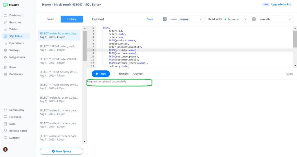 Neon PostgreSQL